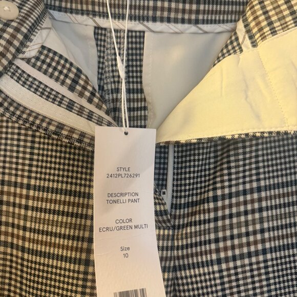 Veronica Beard Tonelli Pant Ecru/Green Multi Size 10 NWT - Picture 4 of 5